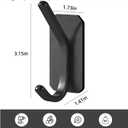 Paoli Heavy Duty Adhesive Hooks,Self-Adhesive Hooks Multiple Colors and Styles 30 lb Maximum Load for Home Schools and Offices (4pc, Black)