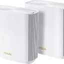 ASUS ZenWiFi AX6600 Tri-Band Mesh WiFi 6 System (XT8 2PK) - Whole Home Coverage up to 5500 sq.ft & 6+ Rooms, AiMesh, Included Lifetime Internet Security, Easy Setup, 3 SSID, Parental Control, White