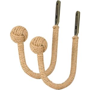 2PCS Wall Mounted Curtain Hook Simple Curtain Binding Rope Bedroom Living Room Decoration Curtain Buckle for Curtains