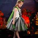 IMEKIS Girls Halloween Costume Black and White Striped Tulle Dress Headband Set Toddler Kids Cosplay Birthday Outfit 2-12T (8-9 Years)