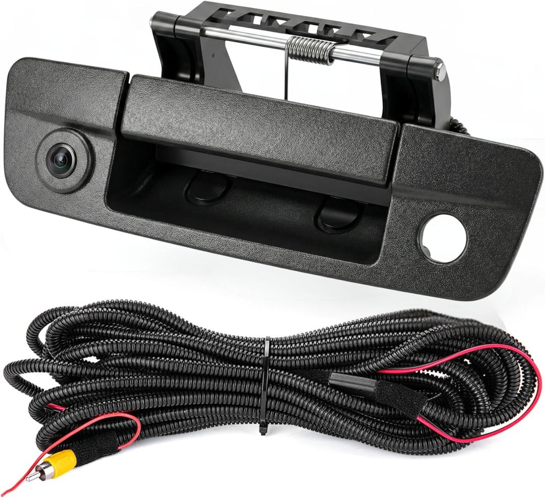 Tailgate Handle Backup Rear View Camera for Dodge Ram 1500/2500 / 3500 2013-2017 | Tailgate Reverse Parking Assist Camera Assembly | Replaces # 68197873AA, 68084284AB, CH1915120