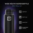 IRON °FLASK Camping & Hiking Hydration Flask with Straw, Wide Mouth Insulated Stainless Steel Sports Water Bottle - 32 oz Day & Night