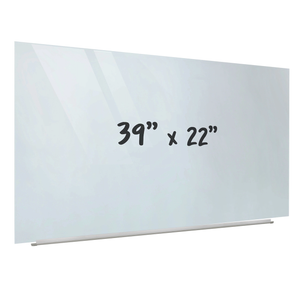 ECR4Kids Frameless Glass Whiteboard-Wall Mounted Magnetic Dry Erase w/ Pen
Tray