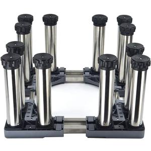 Washing machine stand Washing Machine Stand Base 4/8/12 Feet Adjustable Air Conditioner Holder Bracket Length/Width 41-64cm Washer and Dryer Pedestal Stand Height 9-12cm vibration Mute(12legs,28-32cm)