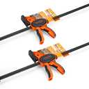 Jorgensen 24" One Hand Clamp/Spreader - 2-pack, Medium Duty, E-Z Hold Bar Clamps Set