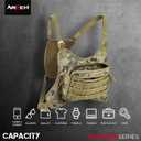Outdoor Tactical Chest Bag for Men Sports Rig Vest with Pouch Phone Adjustable EDC Travel Pack (Camo)