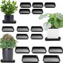 15 Pack 8, 10, 12 Inch Plant Saucer Plant Trays for Pots Square Plant Pot Saucers for Outdoors and Indoors Plant Water Catcher Tray Plastic Plant Trip Trays Saucers for Potted Plants Planter Dishes