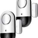 120 DB Loud Door and Window Open Alarm Sensor 2 Pack for Kids, Dementia Patients Safety, Wireless Security Alarms Keep Your Home, Pool, Cabinet, Business Safe
