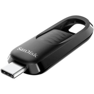 SANDISK 64GB Ultra Slider USB Type-C Flash Drive - Up to 300MB/s, USB 3.2 Gen 1, Retractable Connector - SDCZ480-064G-G46