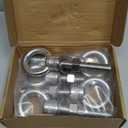 QWORK Stainless Steel Shoulder Eye Bolts 3/4"-10 x 4, 5 Pack  for Lifting, Rigging & Mounting Applications