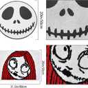2Pcs Halloween Bathroom Rug,Nightmare Before Holiday Christmas Decoration