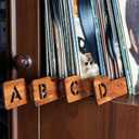 26PCS Alphabetical Wooden Vinyl Storage Dividers, 26 Record Separator Holder Dividers A-Z Fot Horizontal Vertical, Album CD DVD Media Book Shelf Holders Accessories for Music Enthusiasts Album Crate