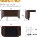 Solar Deck Lights Outdoor 16 Pack, Peel And Stick Deck Railing Lights, Long-lasting & Durable Waterproof For Outdoor Stairs, Step, Fence, Yard, Balcony, Patio, Railing, Garden & Pathway, (Warm White)