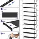 Kitsure Shoe Rack for Closet - 10-Tier Shoe Organizer with Hook Rack, Large-Capacity & Space-Saving Shoe Shelf for Entryway, Bedroom, Living Room,32.2" x 11.8" x 68.5", Black