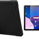 Coopers Tablet CP10 Screen Protector with Kickstand Case (Black + Glass Film)