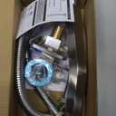 NearMoon Brass Hand Held Shower Head, Luxury High Pressure Shower Kit with Wall Connector and Hose Set, for Bathroom Showering System Contemporary Square Style (Brushed Nickel)