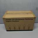 10 Lights Jumbo C9 Pathway Christmas Lights Outdoor, 11Ft 2 Pack 5 LED Giant Bulbs, Large Outdoor Christmas Decor for Holiday Lawn Yard Garden, Big Light Decorations, Multicolor