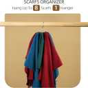 ZEDODIER Belt Hanger, 4 Pack Rotatable Belt Rack Closet Accessories Organizer, Maximum 24 Storage Capacity, Hanging Holder Storage Hook for Belt, Bra, Tank Top, Tie, Scarf, Purse, Silver