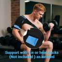 Shoulder Brace for Torn Rotator Cuff: Adjustable Shoulder Support Sling for Women and Men Preventing Dislocation and Strains - Pain Relief for Right/Left Arm (Large)