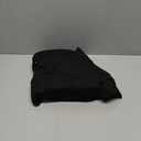 BEAGIMEG Women's Long Sleeves High Neckline Hooded Solid Stretch Casual Mini Sweatshirt Dress (Black), Small