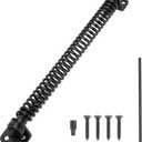 11-1/2" Gate Spring Self Closing Heavy Duty Outdoor Door Spring Automatic Metal Gate Closure Hardware with Adjustable Tool for Wooden and Vinyl Fence, Black