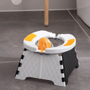 Toilet Seat Toddler, Foldable Potty Training Toilet Seat with Trash Bag, Portable Toilet for Home, Car, Outdoor Travel, Picnic, Beach (Orange)