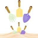 Top Race Multi-Color Plastic Sand Shovels for Kids, Durable, Safe, Lightweight, Sand Scoop Plastic Shovels for Beach Play, Treasure Hunting Fun, 1.5x9.5x7 inches