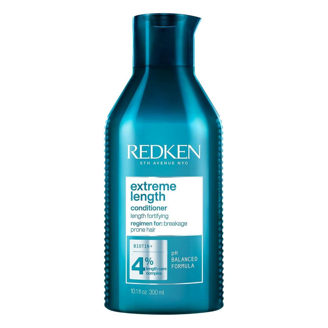 Redken Extreme Length Conditioner For Damaged Hair - Fortifies, Strengthens and Conditions Hair, Infused With Biotin & Castor Oil For Hair Growth (10.1 Fl Oz (Pack of 1))