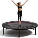 Rebounder Trampoline for Adults, 40" Foldable Spring Fitness Trampoline - 450 lbs Capacity, Quiet & Stable Indoor/Outdoor Exercise Equipment for Cardio Workout