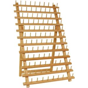 120-Spools Wooden Thread Holder Sewing and Embroidery Rack and Organizer