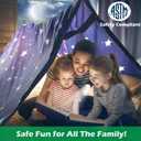 Molcey Blanket Fort Building Kit for Kids 4-8 8-12+ - Make a Portable Playhouse, Play Tent. Build a Fort Making Kit/Builder Blankets - Ultimate Indoor/Outdoor Play for Girls/Boys Toys Age 3-12 (Blue)