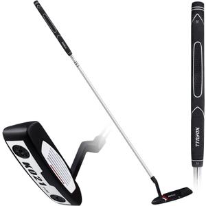 KOFULL Golf Putter, Golf Putters for Men Right Handed - 35 Inches Men's Putter Right Handed Golf Gifts for Men, Rubber Grip Blade Putter for Indoor or Outdoor Training (Black)