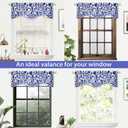 DriftAway Julia Lined Valance Double Layer Thermal Insulated Room Darkening Blackout Valances 3 Inch Rod Pocket Scalloped Edge Window Valance for Bathroom Living Room 52 Inch by 16 Inch Navy