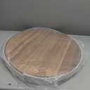 Extra Large Round Ottoman Coffee Table Tray, 22" Big Kitchen Serving Trays for Huge Ottoman Counter Giant Decorative Organizer, Huge Wood Serveware Tray with Built-in Handle for Big Job