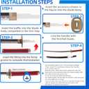 Yuta Okkotsu Sword Replica, Anime Cosplay Prop with Free Sword Display Stand & Carry Bag, Plastic Katana for Collection & Role Play, 102cm/40.2" total, 70.5cm/27.8" blade
