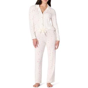 Amazon Essentials x Sofia Grainge Mommy and Me Long Sleeve Pajama Set (Small, Ivory Multi Hearts)