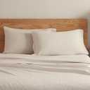 DAPU 100% Linen Pillowcases 20x40 Inches Pillow Cases (Pack of 2) with Envelope Closure, Stone Washed Breathable and Cooling (Natural Linen, King)