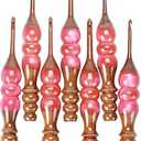 Wooden Crochet Hooks Set for Arthritic Hands | Ergonomic Soft Grip - Resin Mix Indian Rosewood Crochet Hook Set for Crocheting & Knitting (Pink, Set of 7)