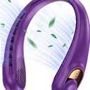 KIDEE Portable Neck Fan, Hands Free Bladeless Fan Rechargeable, 4000mAh Battery Operated USB Wearable Personal Fan, Upgraded Air Volume, 3 Speeds (Purple)