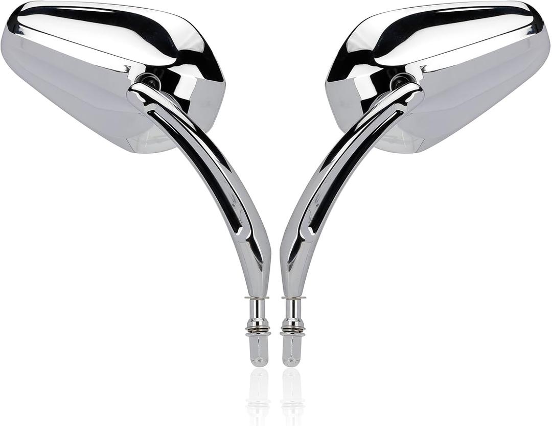 Motorcycle Rearview Mirror Side Mirrors 360 Degree Chrome Replacement for Harley Softail Dyna Sportster XL 883 1200 Electra Glide Street Glide Bike Scooter Chopper Cruiser