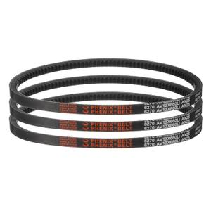 uxcell 3 Pcs AX26 EPDM V-Belt, Raw Edge Cogged Industrial Rubber V Belt 1/2" Width x 26" Inside Circumference
