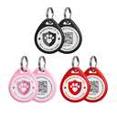 ilFindYou 3 Pack Dog Tags Personalized, QR Code Pet ID Tags for Dog Collar, Online Profile, Scan Location Alerts, Black,Pink,Red