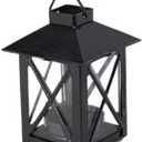 1 Pcs Vintage Black Metal Mini Decorative Candle Lanterns Tealight Candle Holder Farmhouse Candleholders Decor Led Tea Light Candleholder Decoration