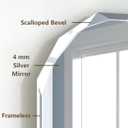 Silver Wall Mirror-Beveled Edge Frameless Mirror for Bathroom, Vanity, Bedroom, Rectangle Mirrors 20 X 28Inch