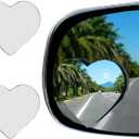 2 x 2 Pack Heart Blind Spot Mirrors, Heart Shaped Wide Angle Convex Rearview Side Mirrors, Cute Frameless Stick-On Car Accessories for Women, SUVs, and Trucks