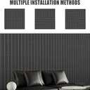 20 Pack 3D PVC Wall Panels 12x12 Inch - 20 sq. ft., Black, Modern Style, Waterproof Cuttable, Easy to Install for TV Background, Bathroom, Studio