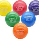 Foam Dodgeball Set - Soft Skin, Low Bounce, Set of 6 with Mesh Storage Bag for Kids and Adults