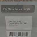 Persilux Cordless Zebra Blinds for Indoor Windows, Free-Stop Zebra Blinds Cordless, Light Filtering Sheer Shades Dual Layer for Day and Night, Zebra Roller Shades for Home (34.5" W X 47" H, Grey)