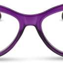 Purple Vouge Large Cat Eye Reading Glasses for Women with Sturdy Made - Oversized Cateye Readers for Women - Trendy for all Face Shapes Bold Fashion Women's Readers - Cheaters Reading Glasses 3.5