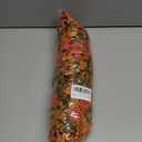 HyeFlora Artificial Flowers for Outdoors Fall Decoration, 2Pcs Fall Orange Yellow Hanging Flowers with Autumn Eucalyptus Leaves Faux Silk Flower Decor for Home Porch Patio Balcony Planter Yard